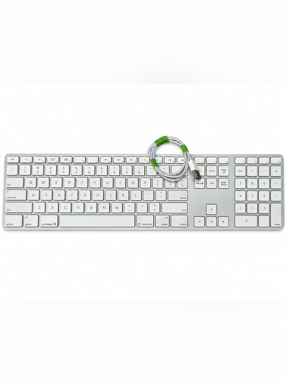 Apple A1243 Wired USB Aluminum Keyboard Full Size Mac Numeric Keypad
